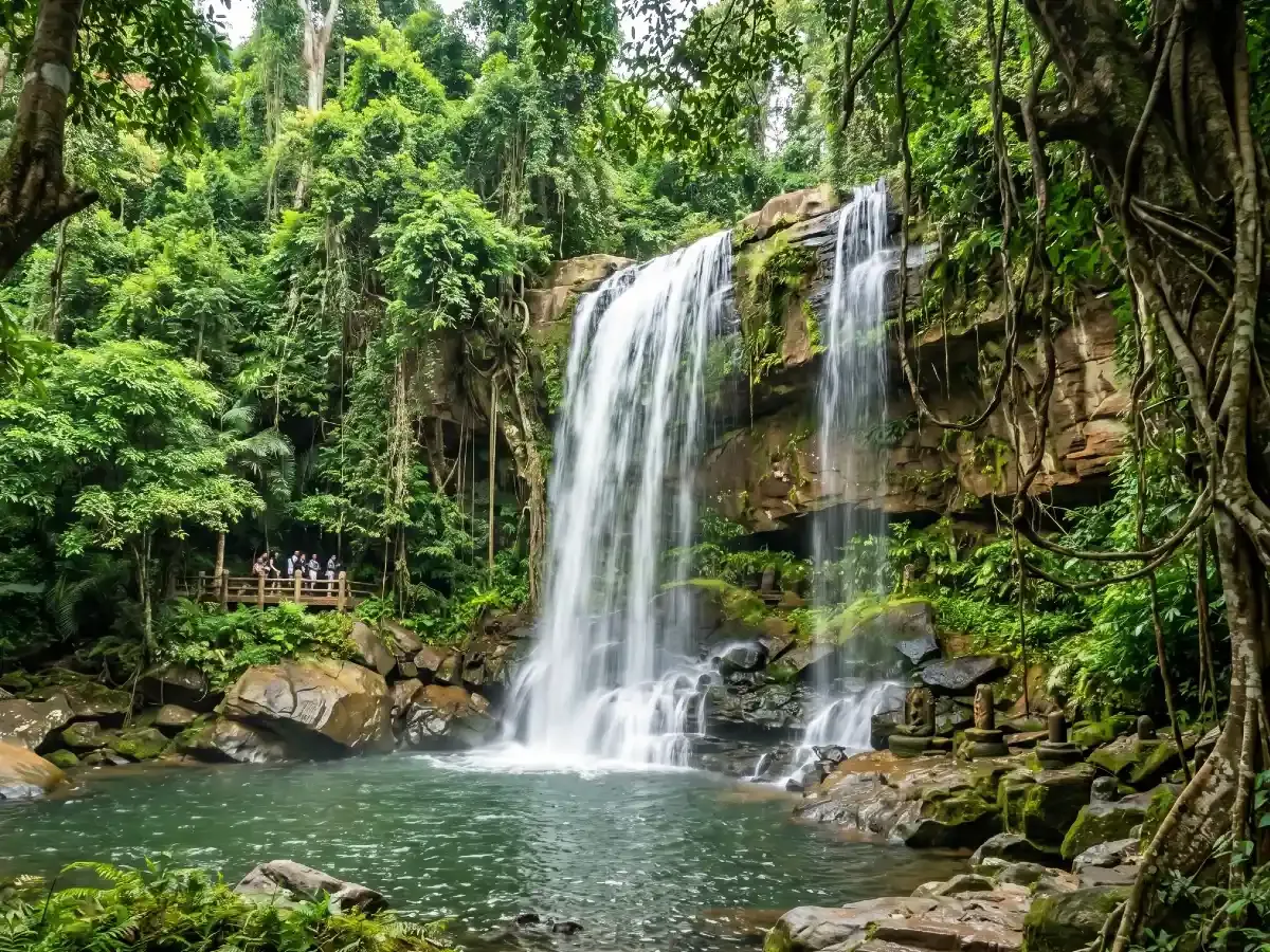 Waterfalls of Phnom Kulen in the jungle — The Sacred Mountain tour